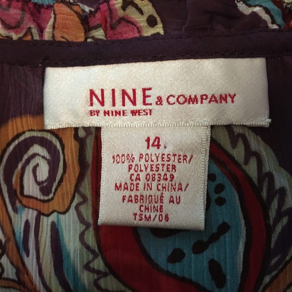 Nine West Sheer Sleeveless Blouse - Picture 2 of 2